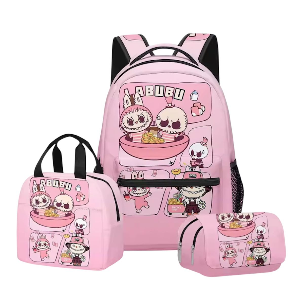Labubu 3-in-1 Backpack Set β Pink Movie Night Edition