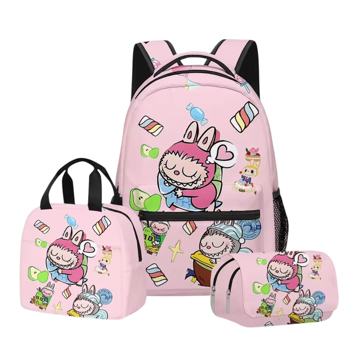 Labubu 3-in-1 Backpack Set β Candy World Edition