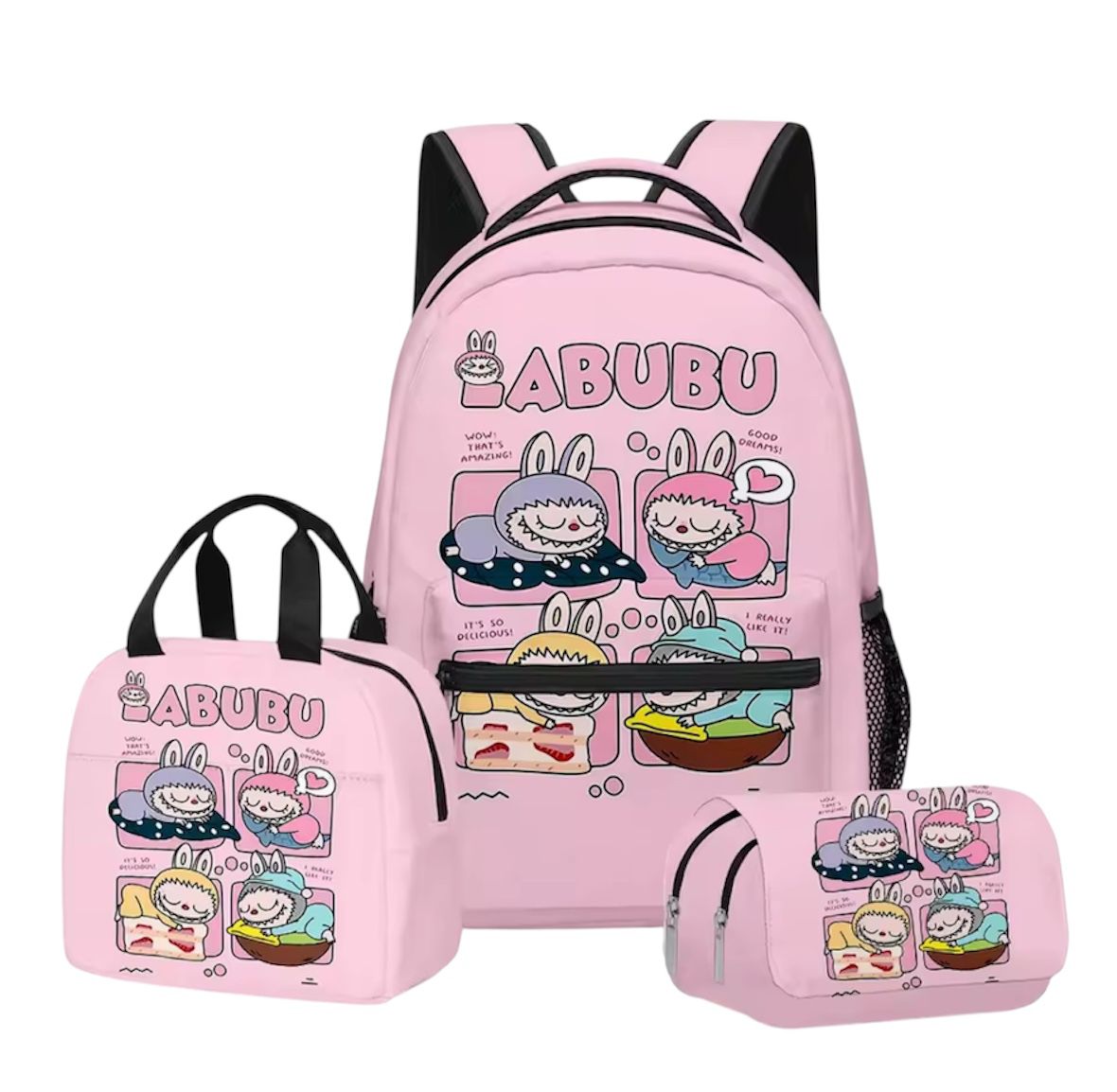 Labubu 3-in-1 Backpack Set β Pink Sweet Dream Edition
