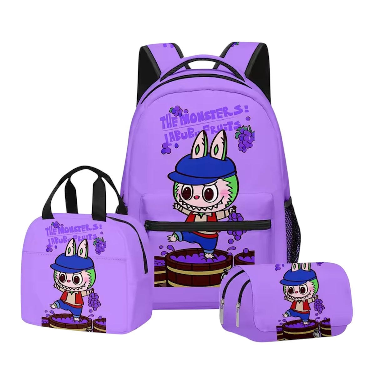Labubu 3-in-1 Backpack Set β Crazy Grape Edition